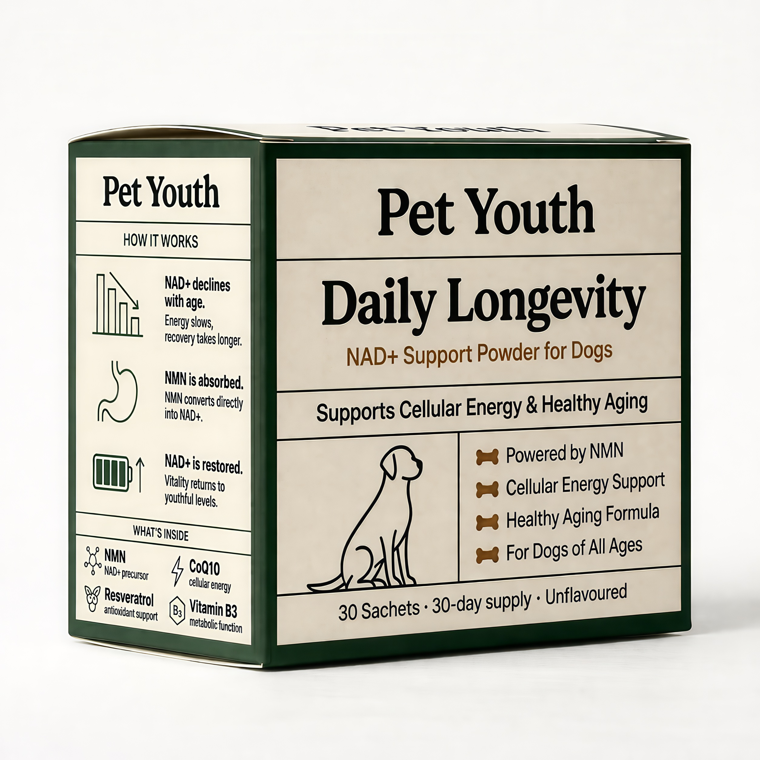 Daily NMN Powder for Dogs — Cellular Energy & Longevity Support