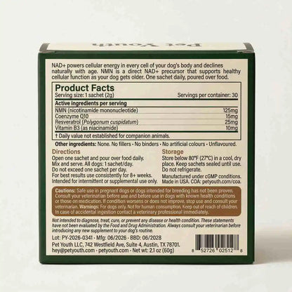 Daily NMN Powder for Dogs — Cellular Energy & Longevity Support My Store