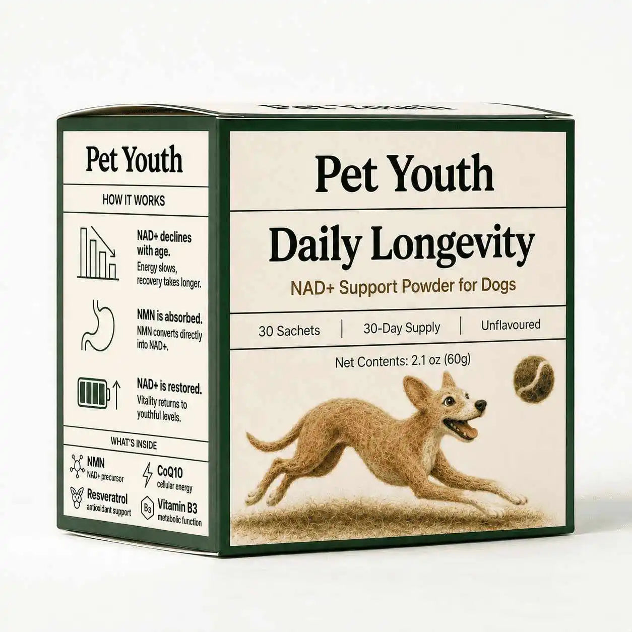 Daily NMN Powder for Dogs — Cellular Energy & Longevity Support My Store